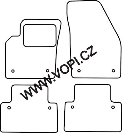 Textil-Autoteppiche Volvo S40/V50 2004 - 2012 Autofit (5016)